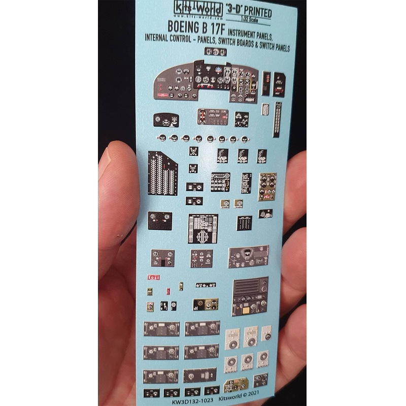 1/32 WW.II B-17F Flying Fortress Full Cockpit Interior Detail Up 3D Decal