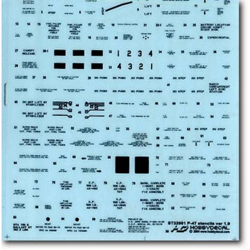 1/32 P-47 Stencils ver 1.0