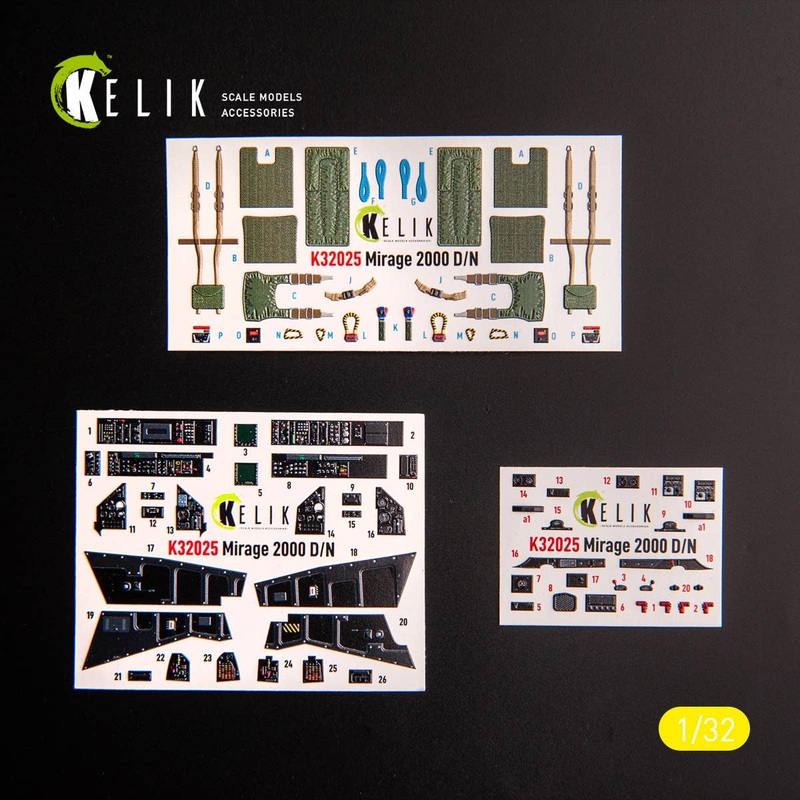 1/32 Mirage 2000D/N - interior 3D decals for Kitty Hawk/Zimi models kit