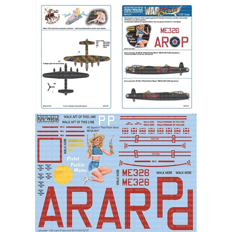 1/32 Avro Lancaster Bomber Pistol Packin Mama