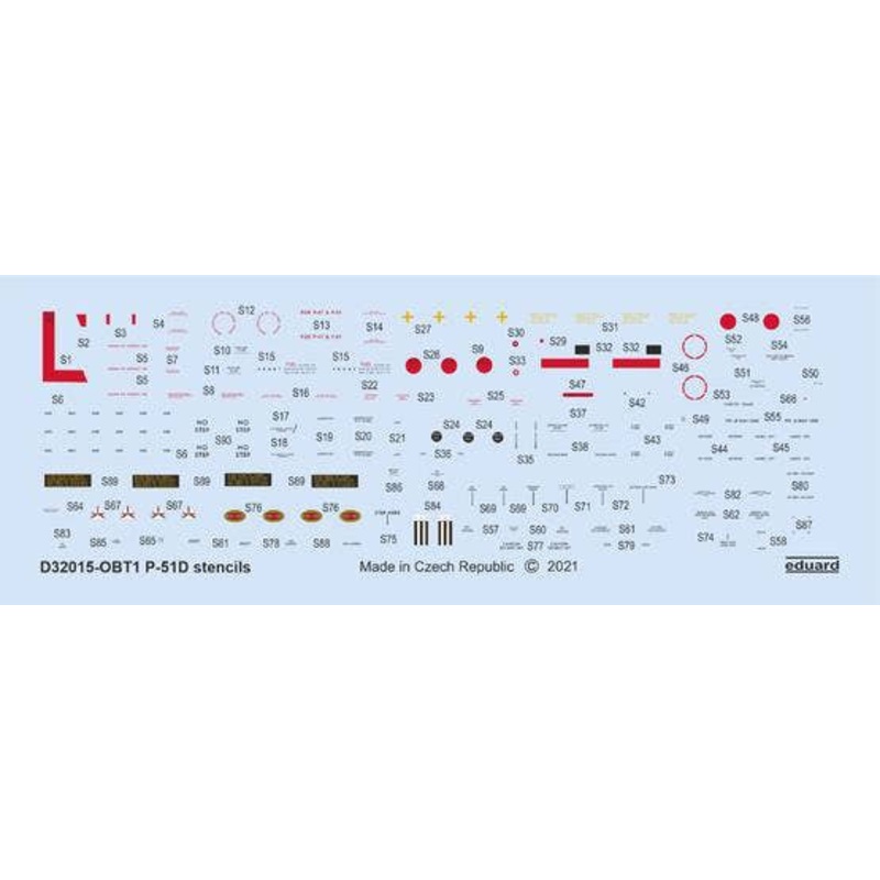 1/32 P-51D stencils General purpose