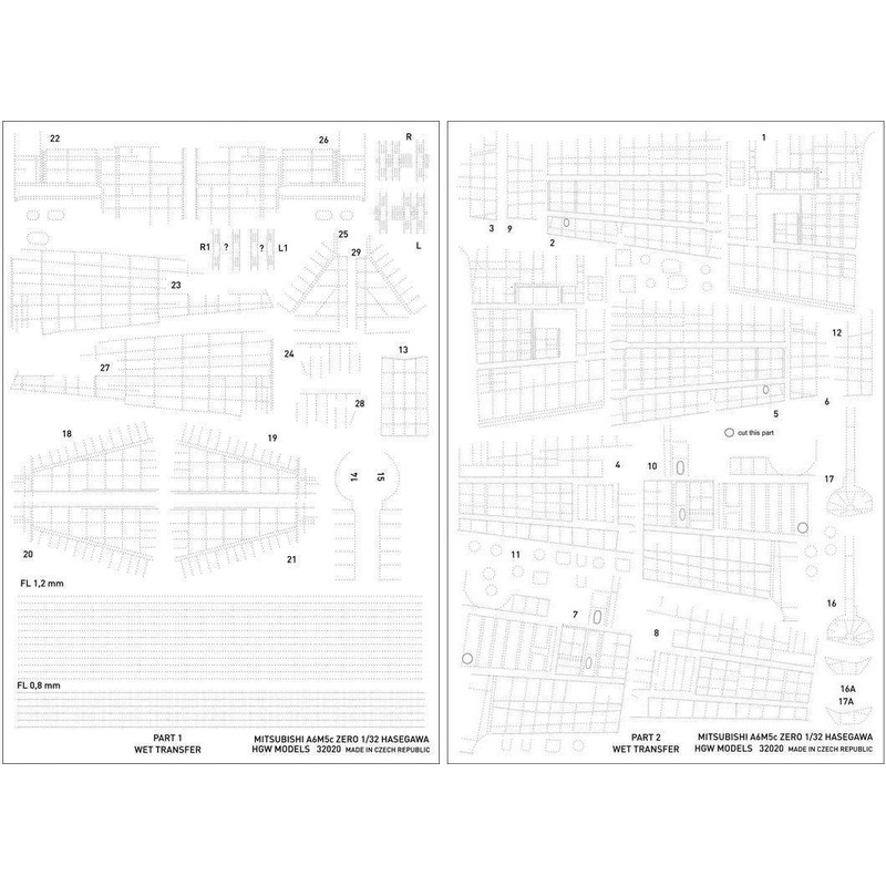 1/32 A6M5C Zero Rivet Decal (for Hasegawa)