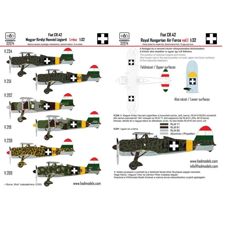 1/32 Fiat CR.42 Royal Hungarian Air Force Vol.1