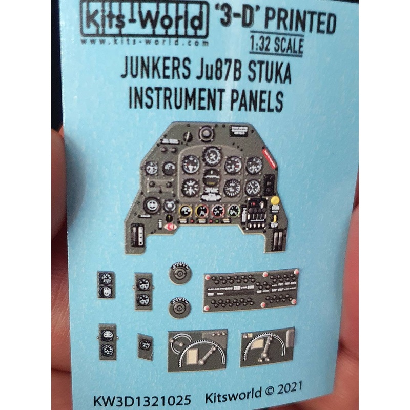 1/32 WW.II German Junkers Ju87B Stuka Instrument Panel Panel Detail Up 3D Decal