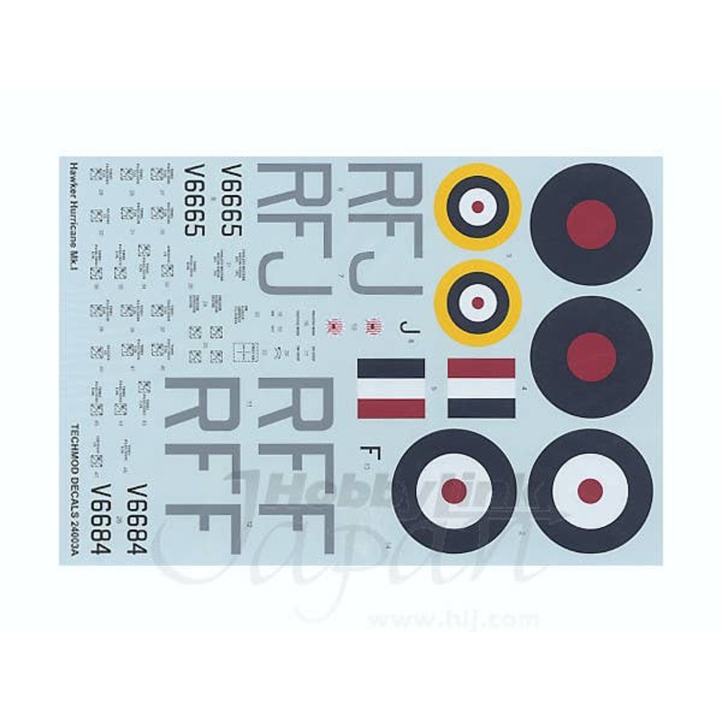 1/24 Hawker Hurricane Mk.I Decals