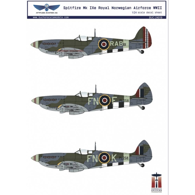 1/24 Spitfire Mk. IXe Royal Norvegian Air Force WW II