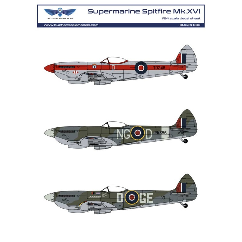 1/24 Spitfire Mk XVI decals