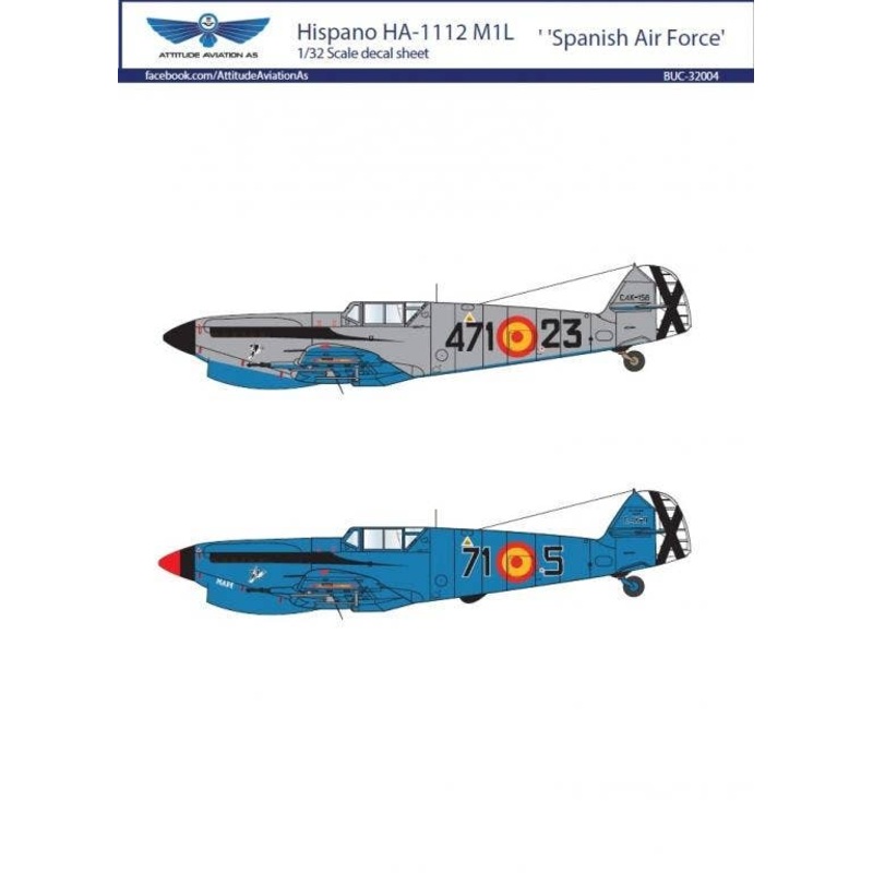 1/32 Hispano HA-1112 M1L Spanish Air Force Decal Sheet