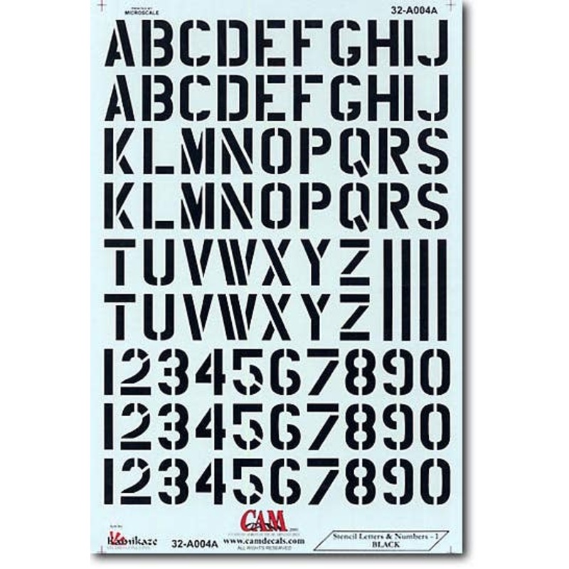 1/32 Modern USN Stencils Letters/Black