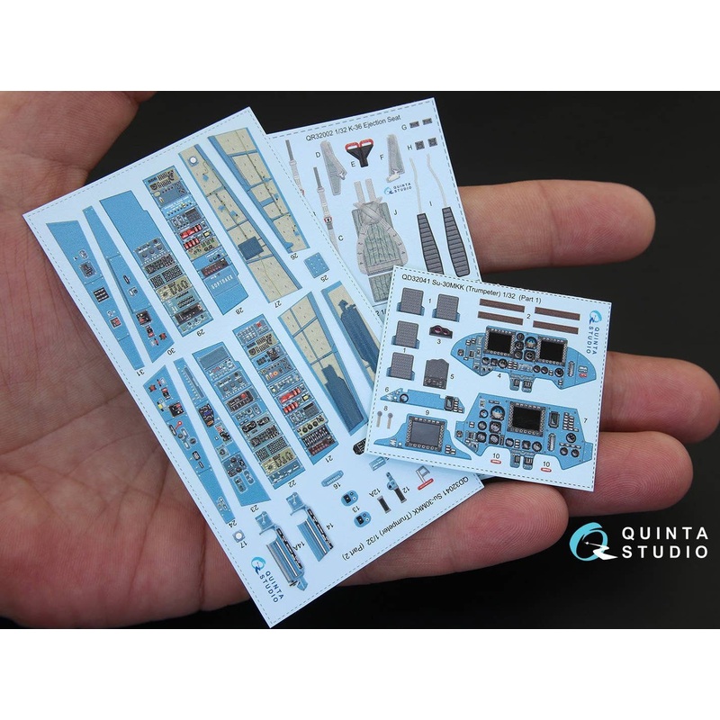 1/32 Su-30MKK 3D-Printed & coloured Interior on decal paper for Trumpeter kit