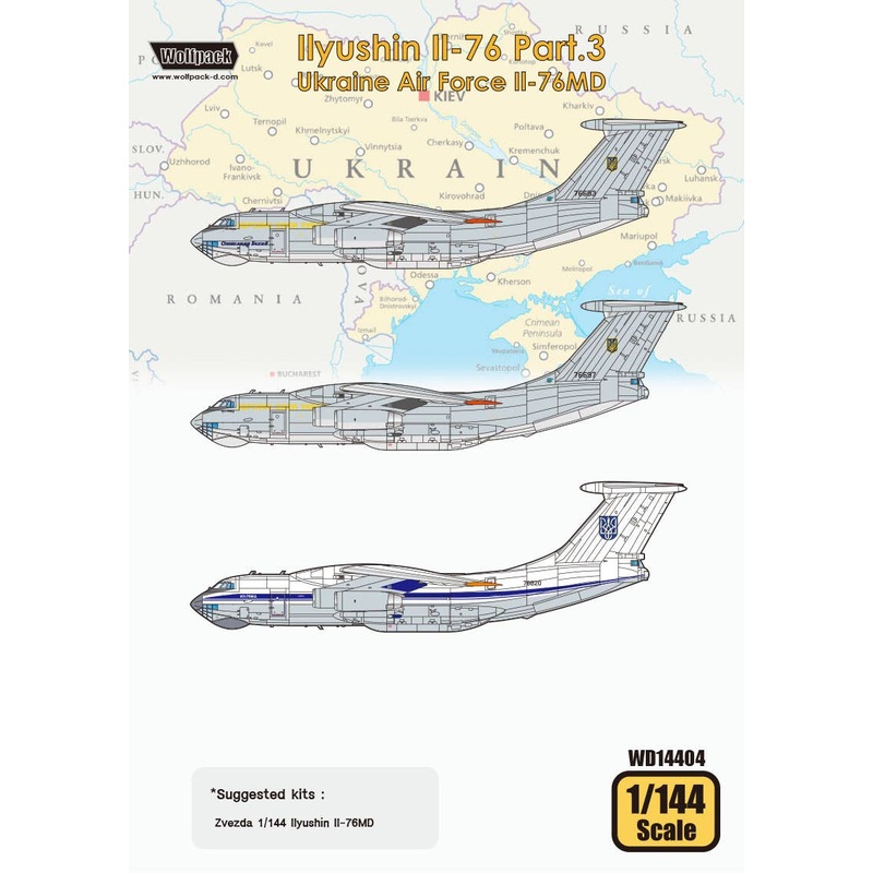 1/144 Ilyushin Il-76 Part.3 - Ukraine Air Force Il-76MD (for Zvezda)
