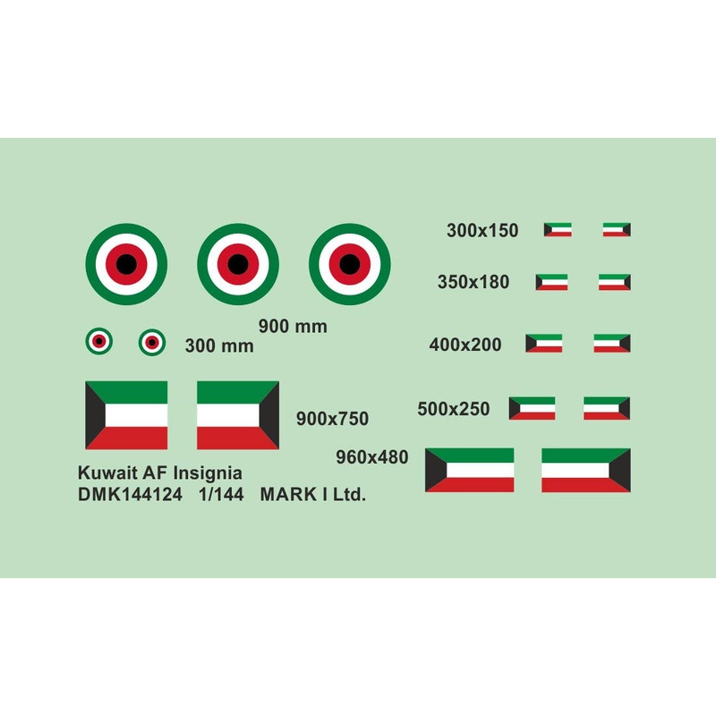 1/144 Kuwait AF Insignia, 2 sets