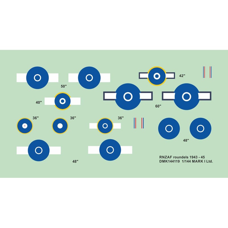 1/144 RNZAF Roundels 1943-1945