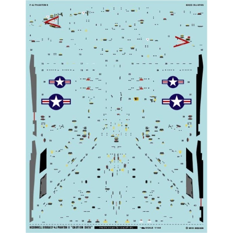 1/144 US Navy F-4J Phantom II Caution Data