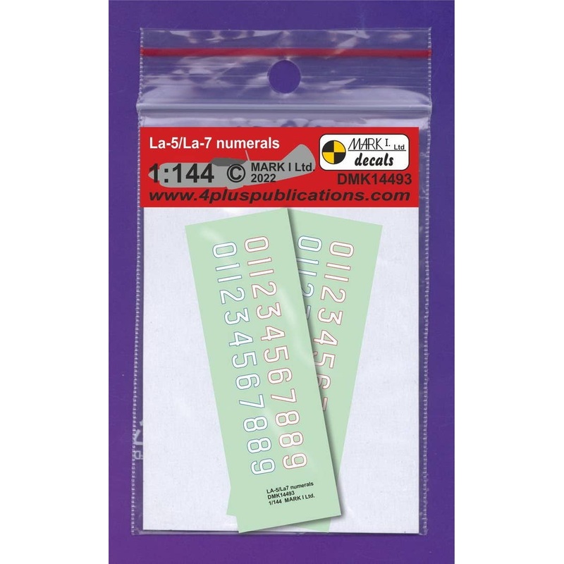 1/144 La-5/7 bort numerals - White, 2 sets