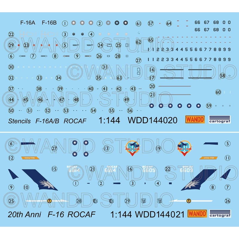 1/144 ROCAF F-16A/B 814 Air Combat, 80th Anniversary Decal