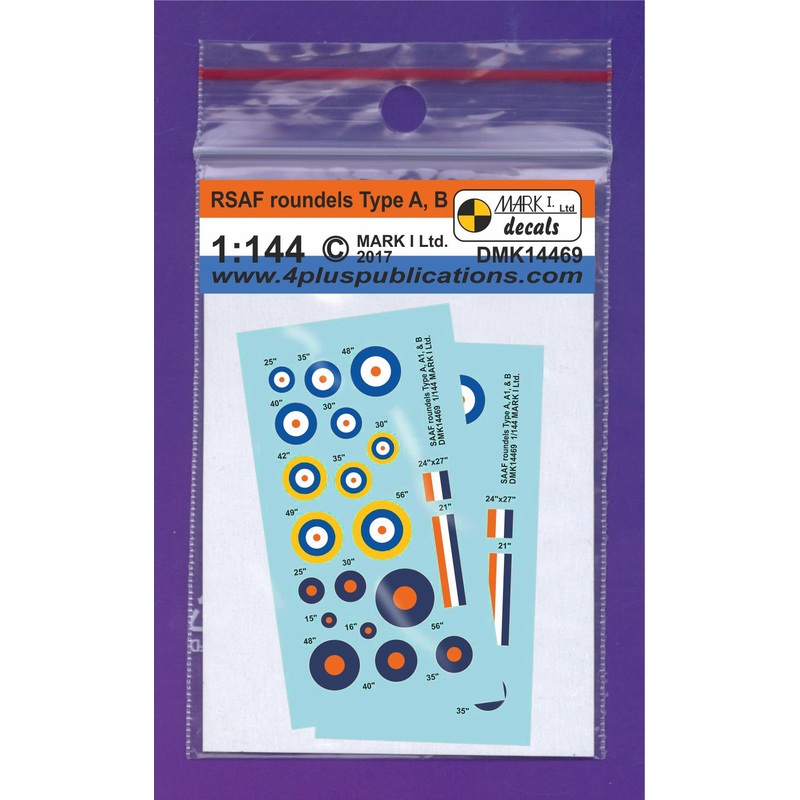 1/144 SAAF Roundels Type A, A1& B, 2 sets