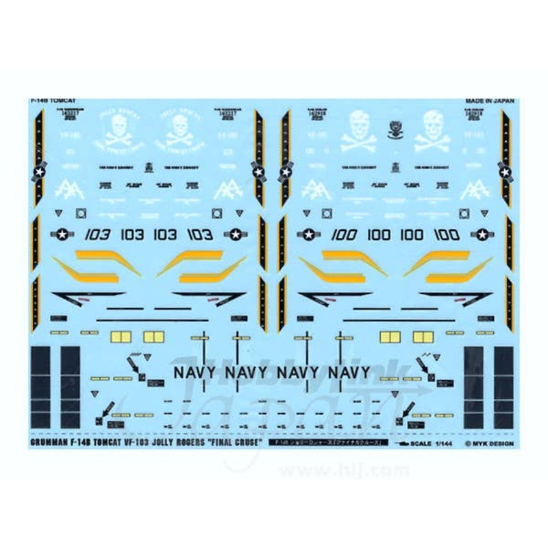 1/144 F-14B Tomcat Jolly Rogers Final Cruise Decal