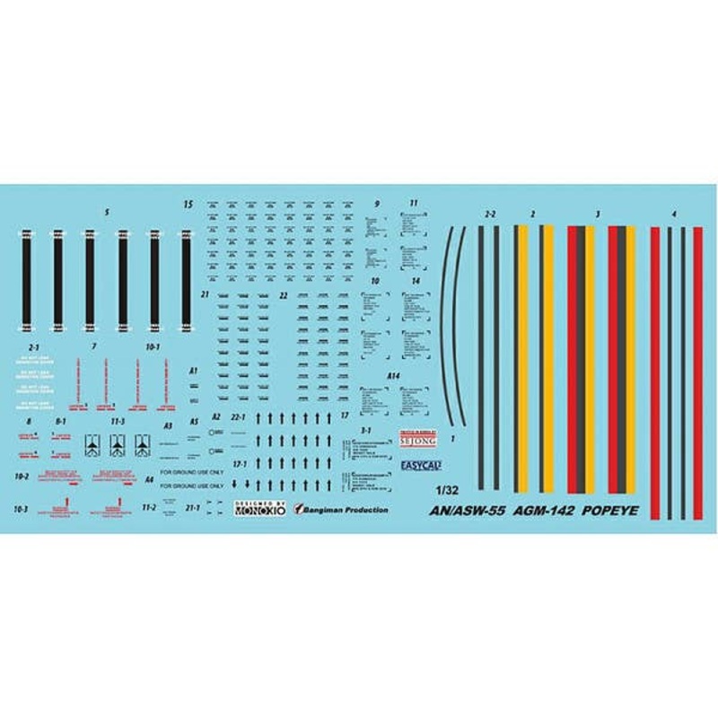 1/144 Pop Eye AGM-142 & AN/ASW-55 Decals Set