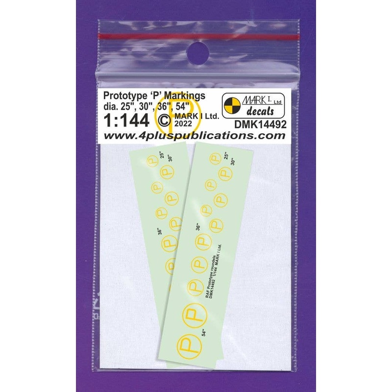 1/144 RAF Prototype P Markings, 2 sets