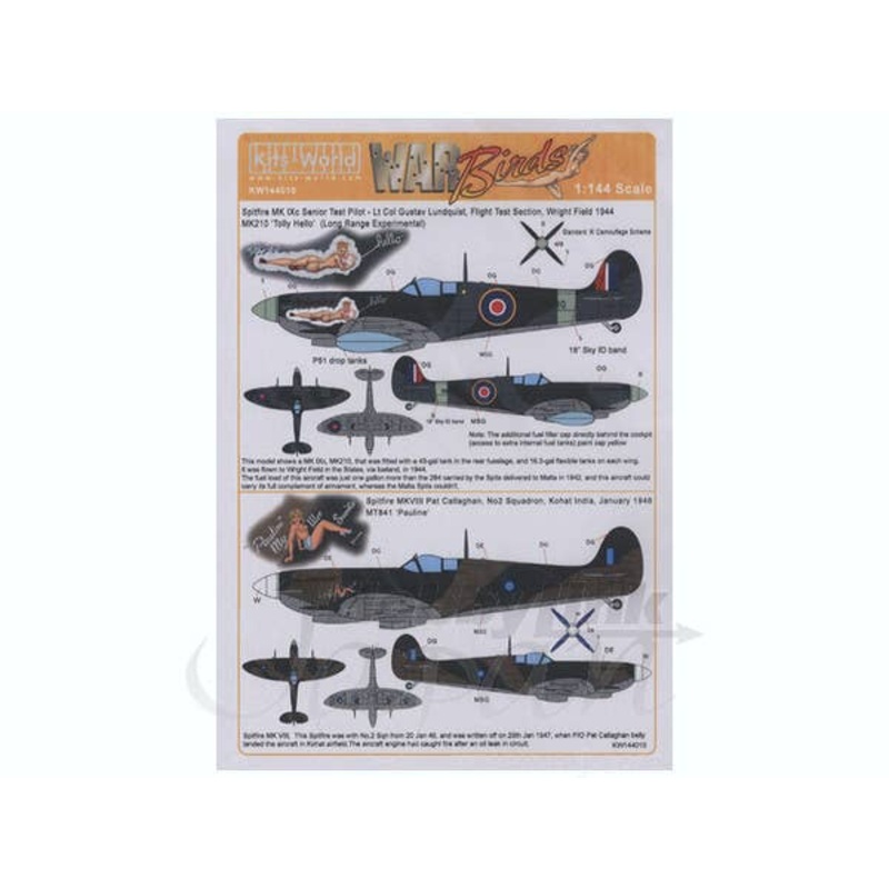 1/144 Royal Air Force Spitfire Decal Set