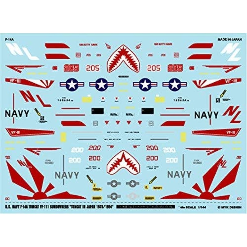 1/144 F-14A Tomcat VF-111Sundowners Tomcat in Japan 1979/1994