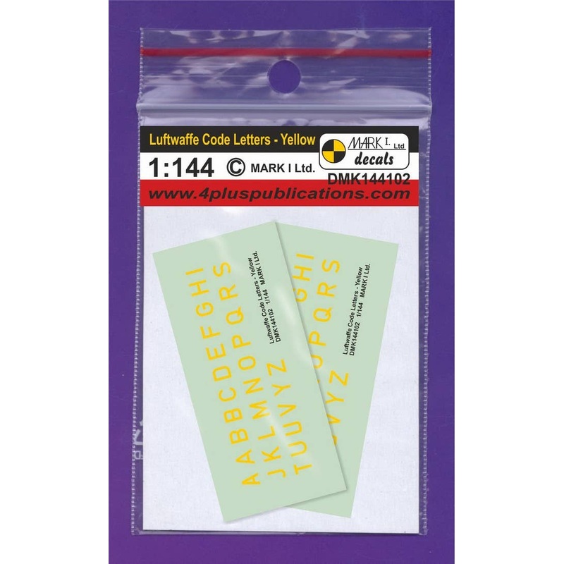 1/144 Luftwaffe Code Letters - Yellow, 2 sets