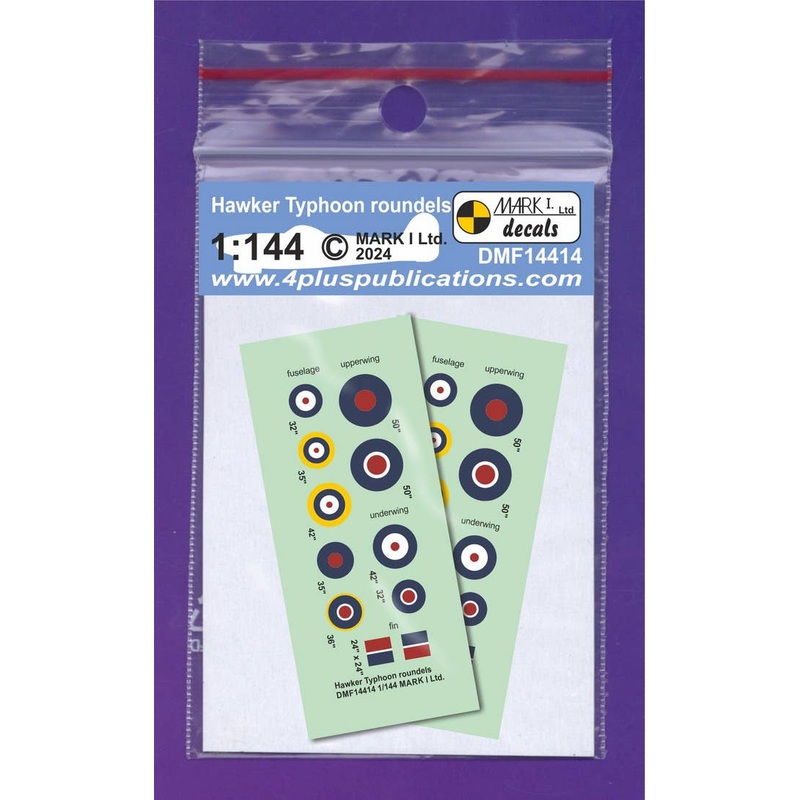 1/144 Typhoon roundels & fin flashes, 2 sets