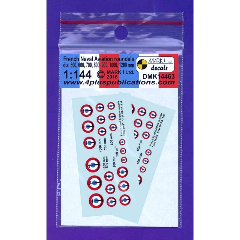 1/144 French Aeronavale Roundels (Dia 500,600,700,800,900,1000,1200mm), 2 Sets