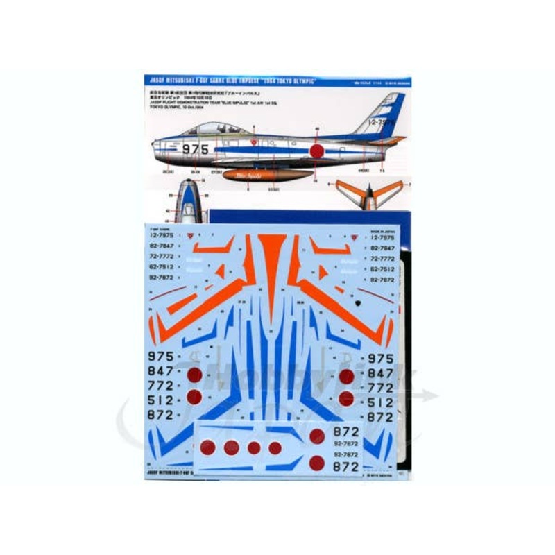 1/144 JASDF Mitsubishi F-86F Sabre Blue Impulse 1964 Tokyo Olympic