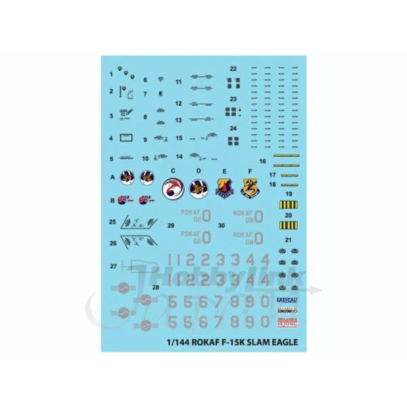 1/144 ROKAF F-15K Slam Eagle Decals