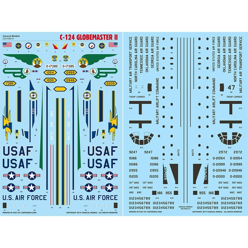 1/144 US Air Force C-124 Globemaster 2 Decal
