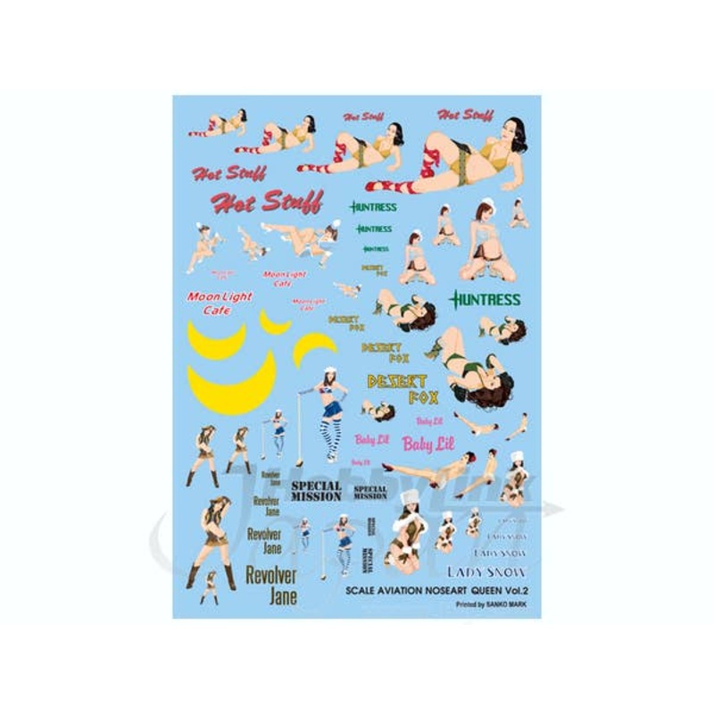 Nose Art Queen Decal Set #2