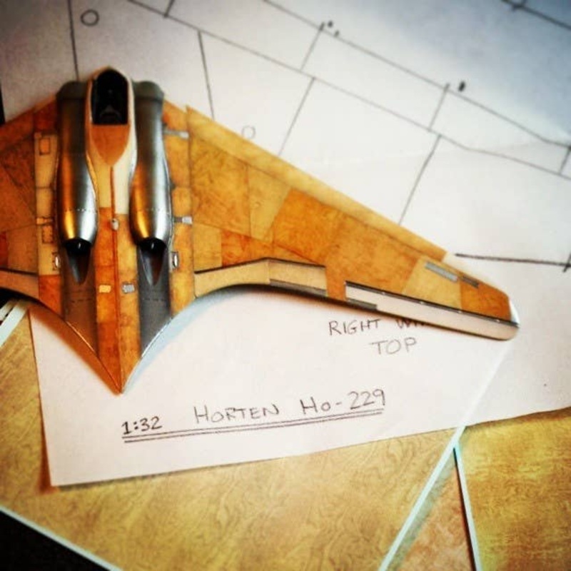 Wood Grain Decal Set (for 1/32 Horten Ho-229) B5 Sheet 6pcs
