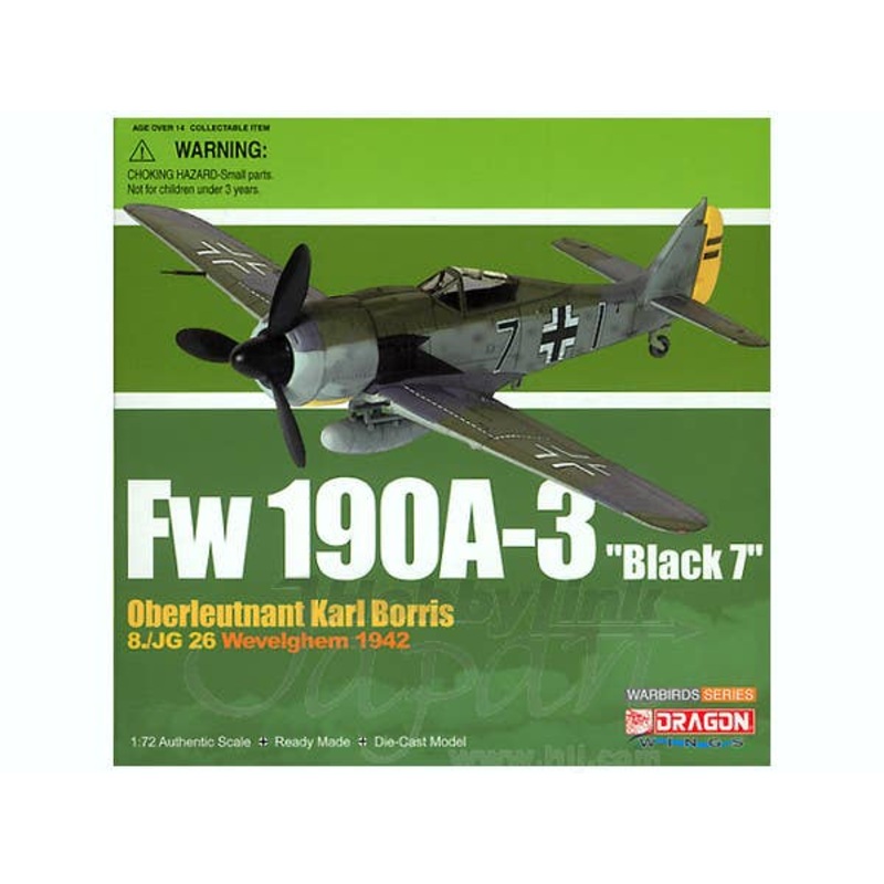 1/72 Focke-Wulf Fw190A-3 8/JG Black 7