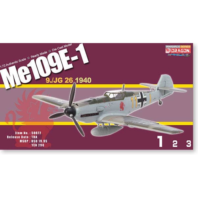 1/72 Me109E-1 9./JG26 Feldwebel Artur Beese 1940