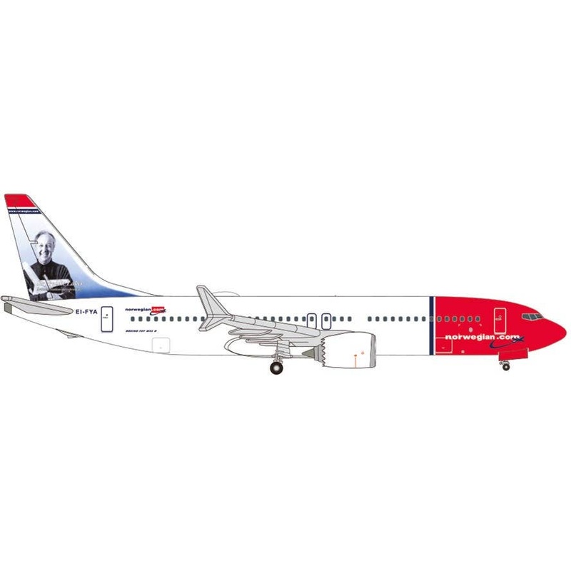 1/500 737 Max 8 Norwegian Air Shuttle Sir Freddie Laker Ei-Fya