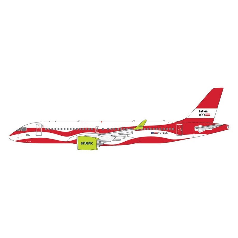 1/400 airBaltic (Latvia 100 livery) A220-300 YL-CSL