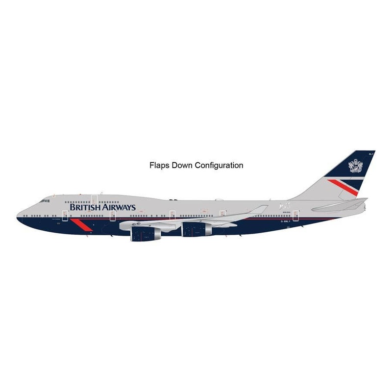 1/200 747-400 British Airways G-BNLY Landor Livery, Flaps Down