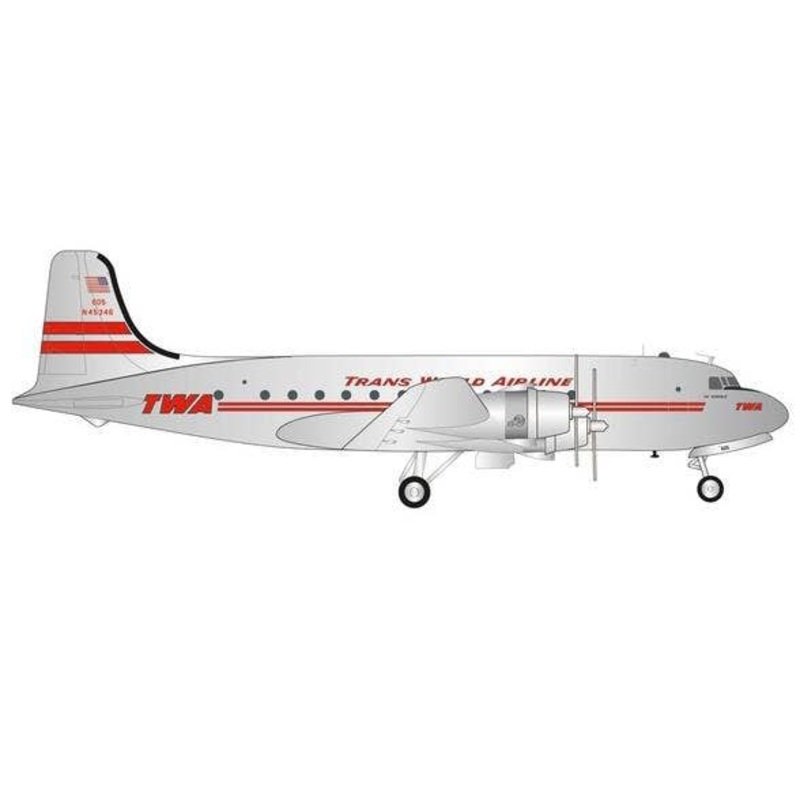 1/200 DC-4 Trans World Airlines The Acropolis N45346