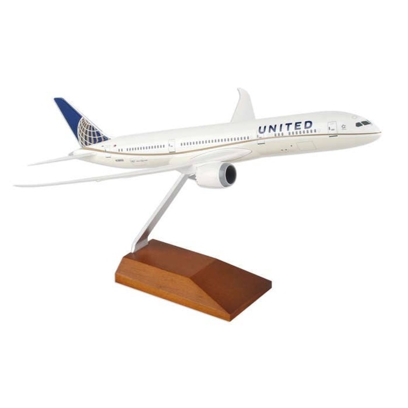 1/200 787-9 United Airlines With Wooden Stand