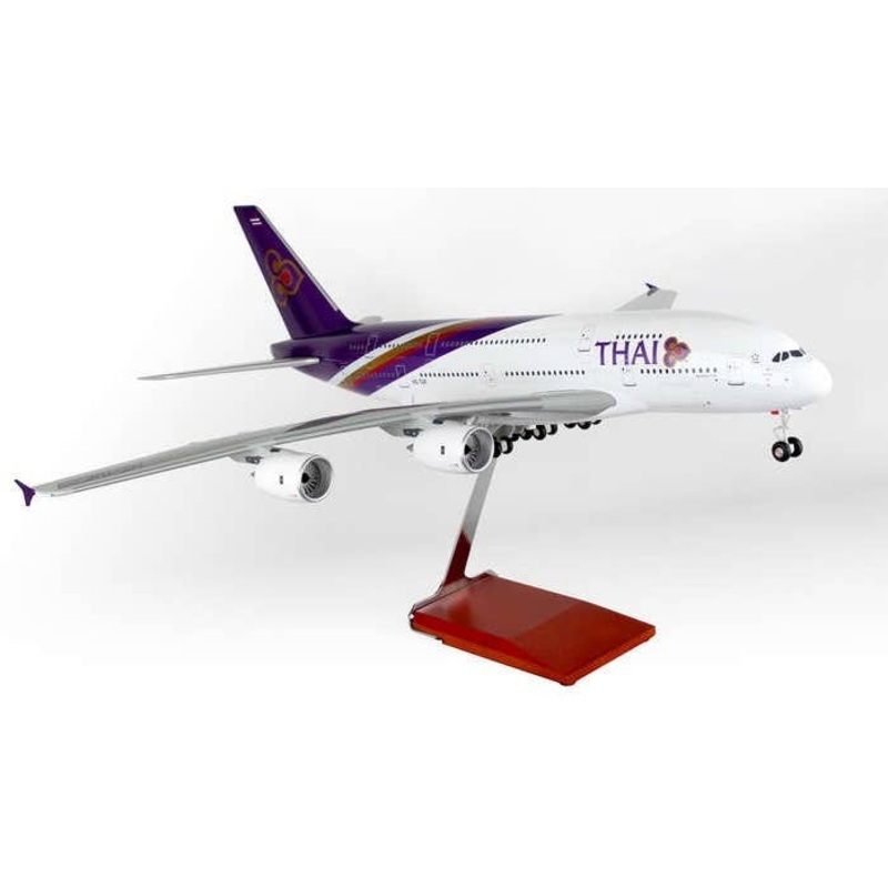 1/100 A380-800 Thailand International Air HS-TUF (With Gear and Wooden Stand)