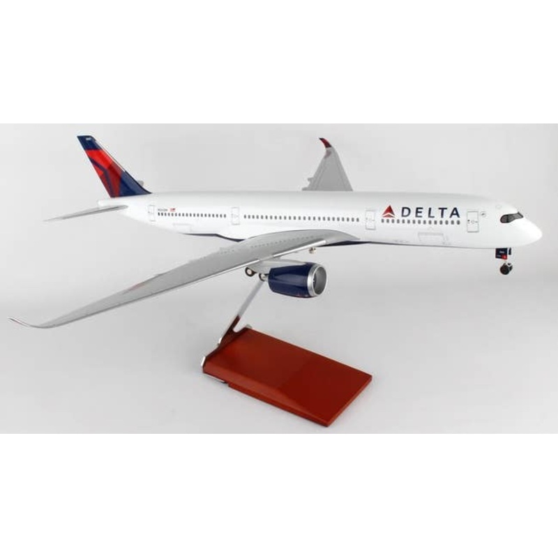 1/100 A350 Delta Air Lines (With Gear and Wooden Stand)