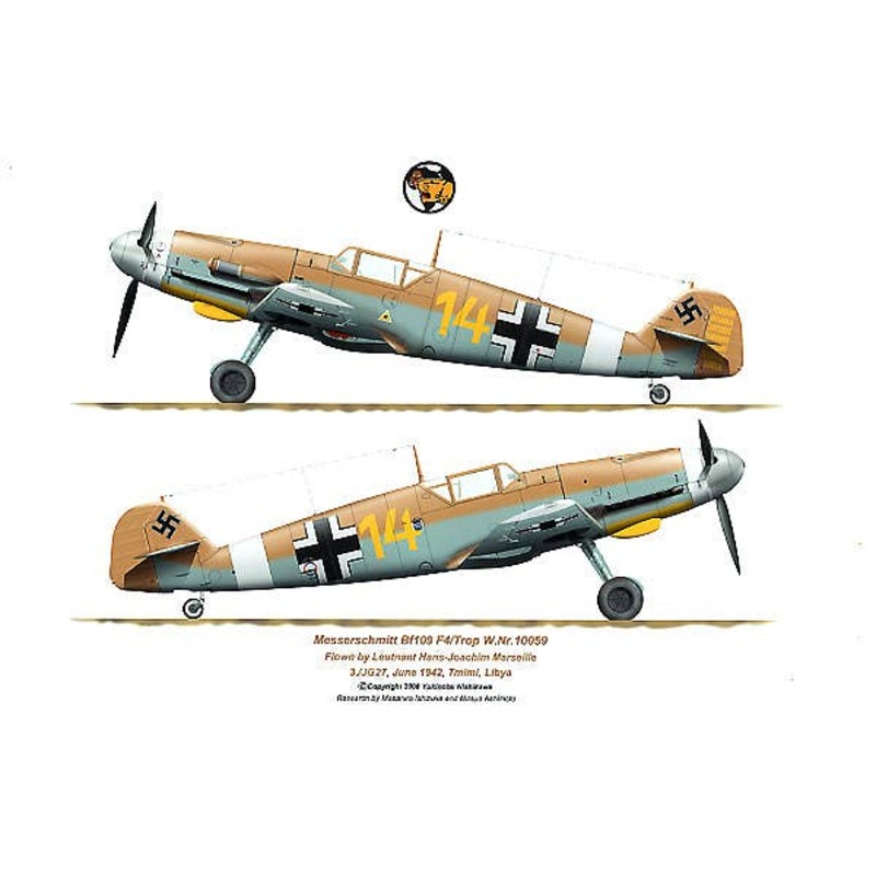 Messerschmitt Bf109F4/Trop 10059 Both sides