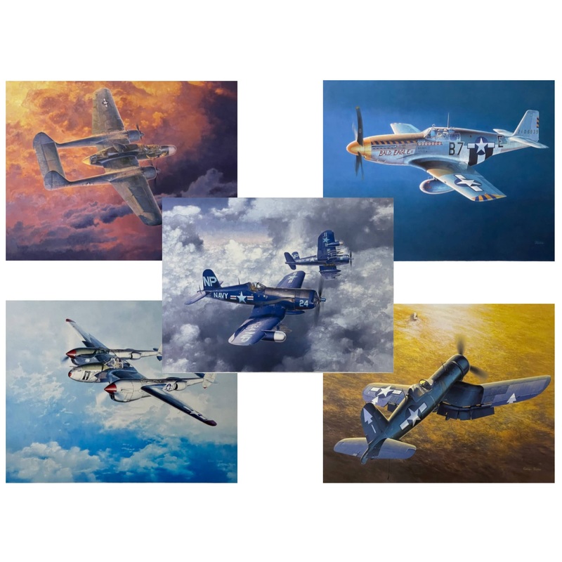 American Fighter Planes (Art Print Bundle)