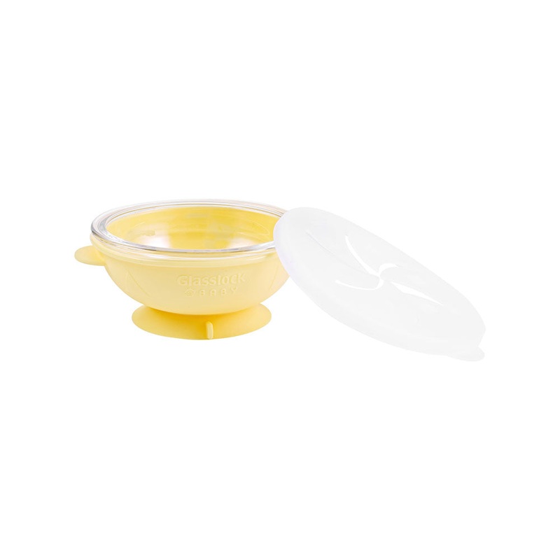 Ensemble de bol en silicone et en verre de verre (3 pc)