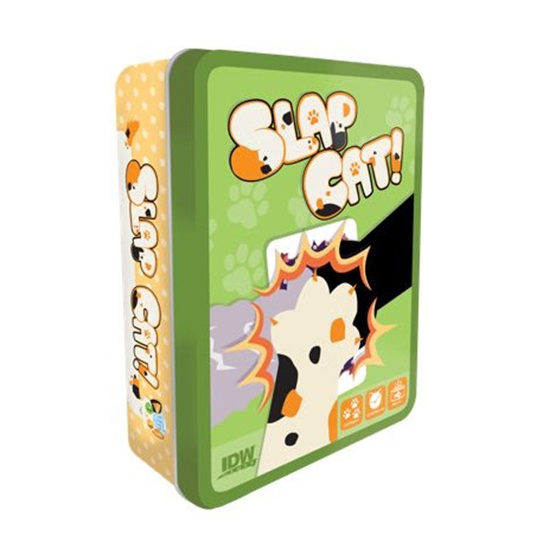 Jeu de cartes de chat slap dans l'tain
